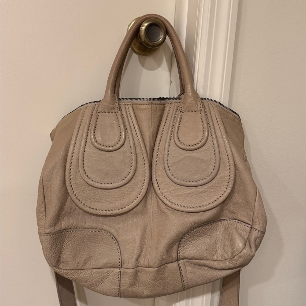 Liebskind Soft Leather Taupe Tote Bag Crossbody